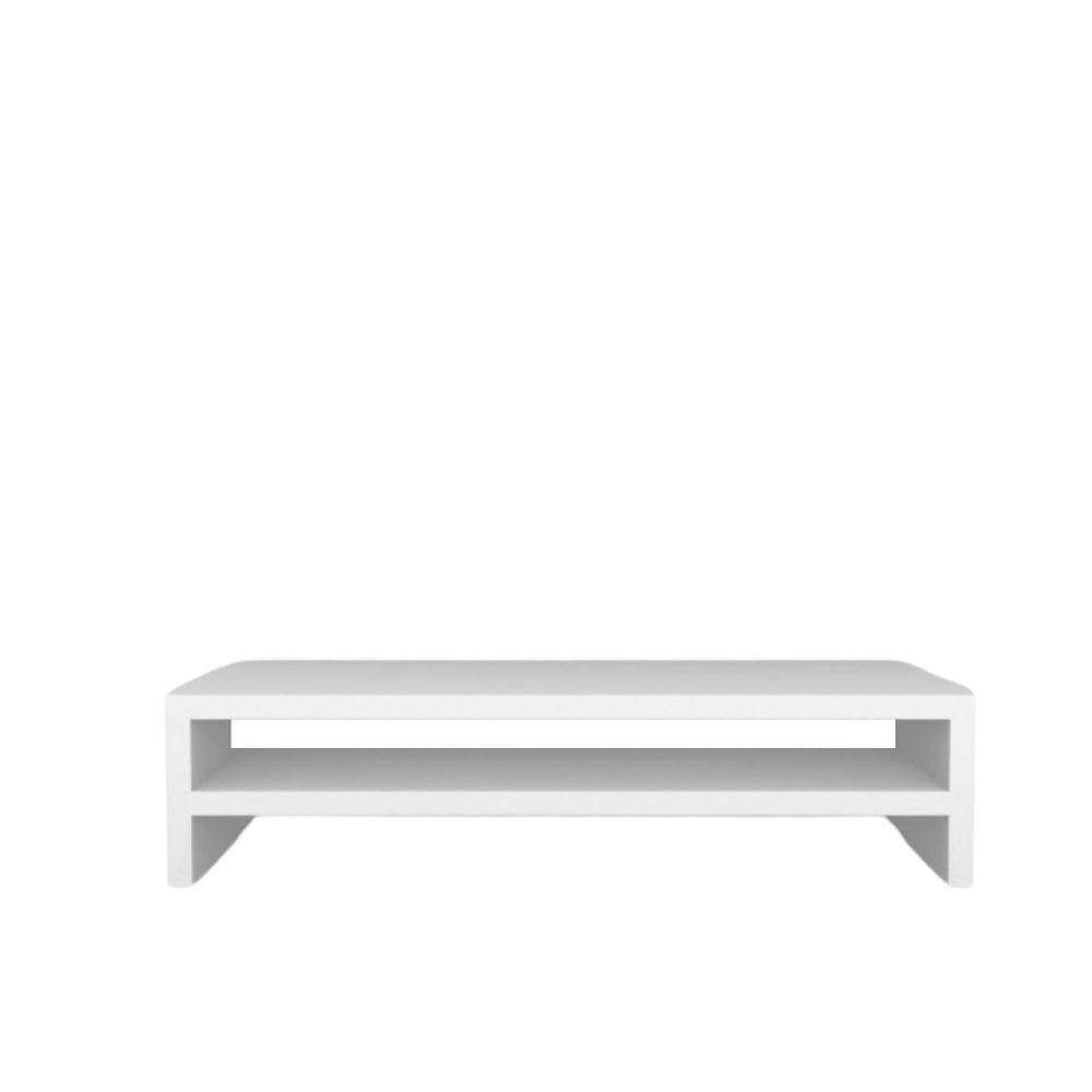Suporte De Mesa Duplo Para Monitor Branco 50x20x12cm