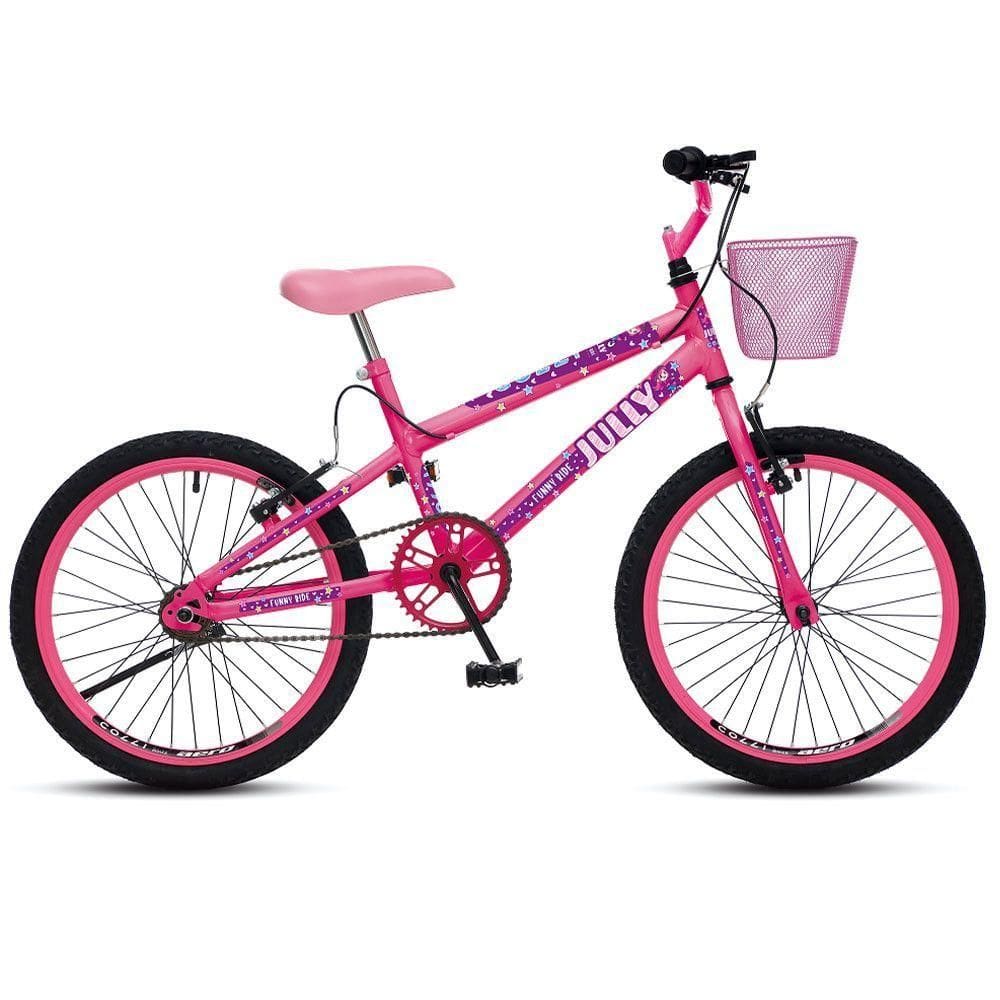 Bicicleta Jully Aro 20 V-brake Colli Rosa Neon