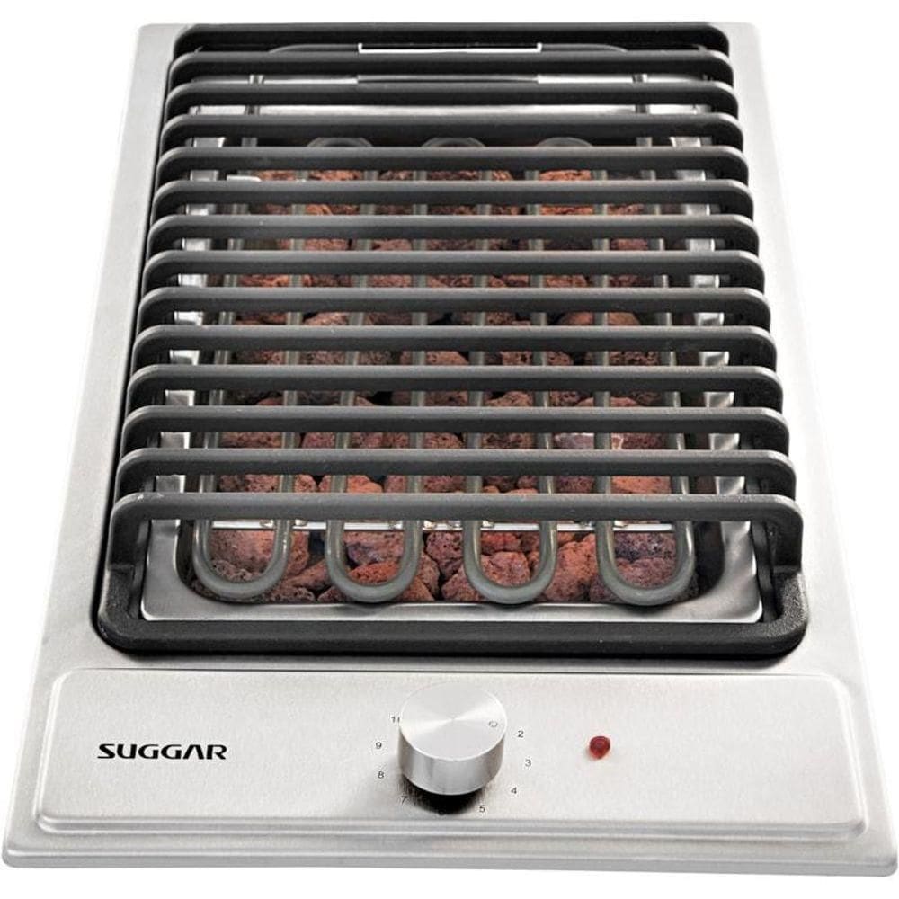 Cooktop Elétrico Inox Barbecue Churrasqueira com Grelha 220V