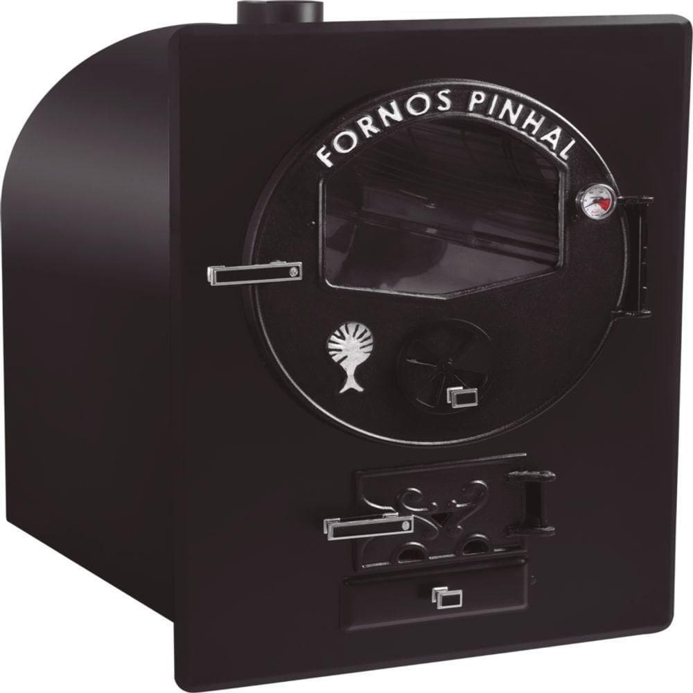 Forno A Lenha De Embutir Preto Pequeno Da Fornos Pinhal