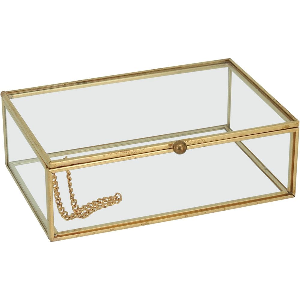 PORTA JOIAS VIDRO 5x15x10cm TRANSPARENTE DECORATIVO ORGANIZADOR