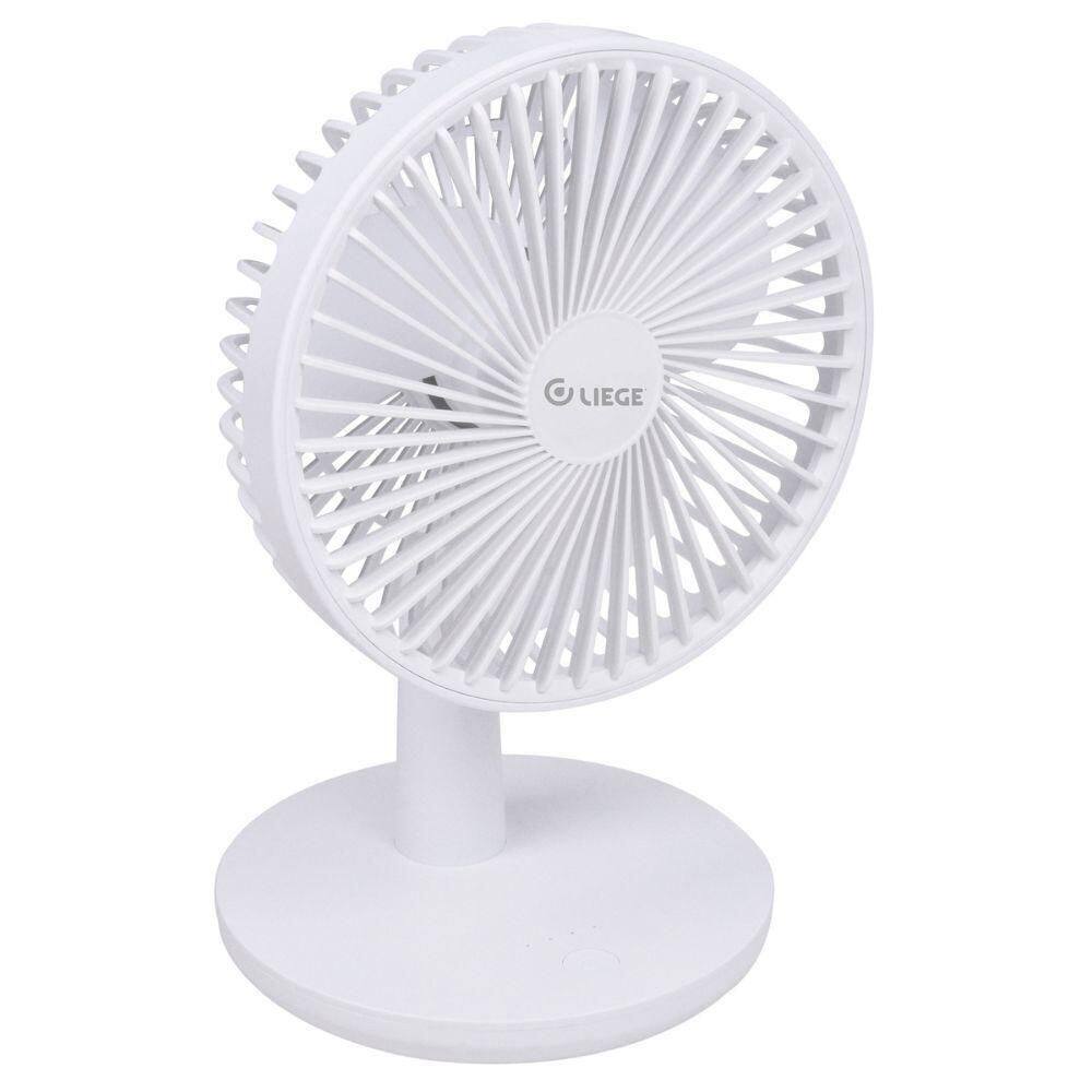 Ventilador De Mesa Portátil 5w Recarregável Usb Branco Liege