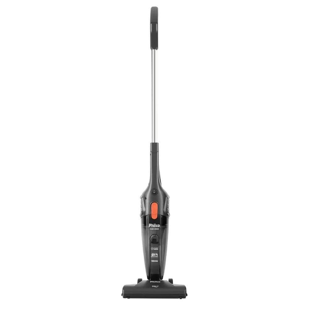 Aspirador De Pó Vertical Ou Portátil Pas1450c 1300w Philco Preto Filtro Lavável E Acessórios 220v