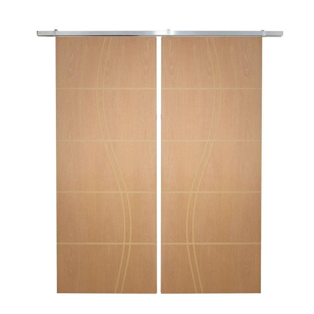 Porta Dupla De Correr P- Verniz Frisada Fs Duplo - 210x160