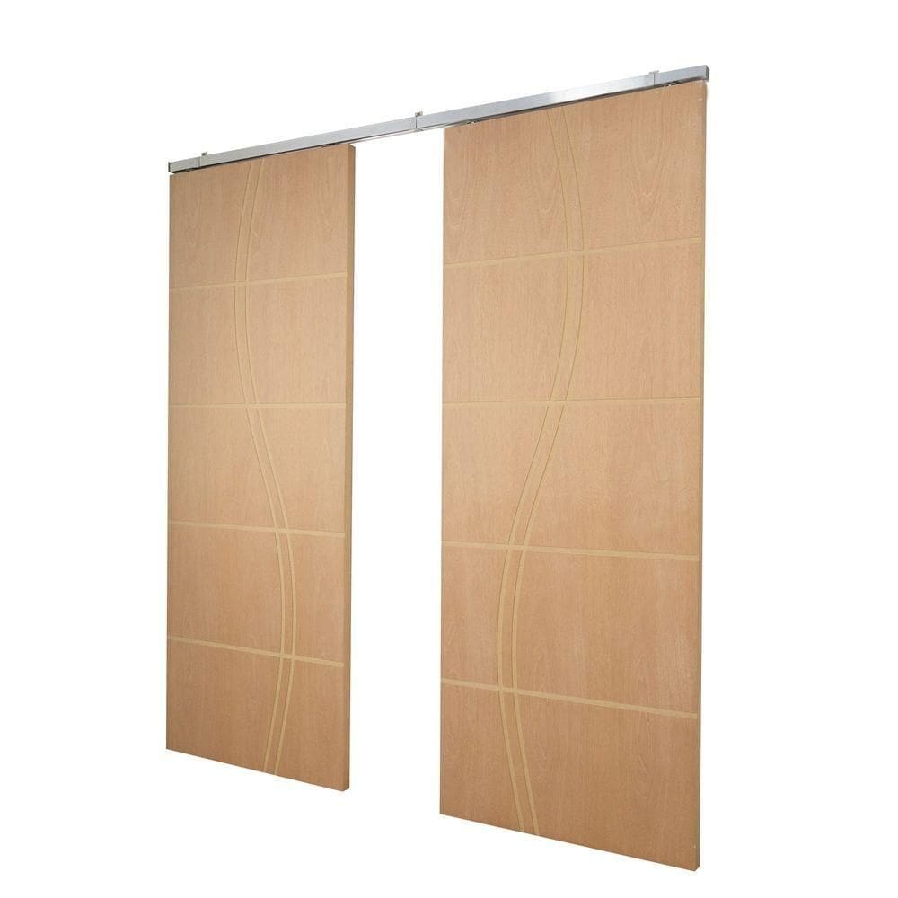 Porta Dupla De Correr P- Verniz Frisada Fs Duplo - 210x120