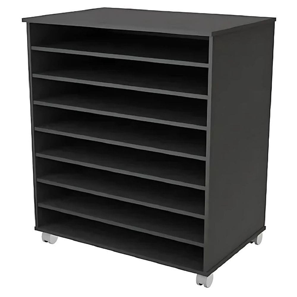 Porta Cartolina Armário Papelaria 8 Vãos Preto