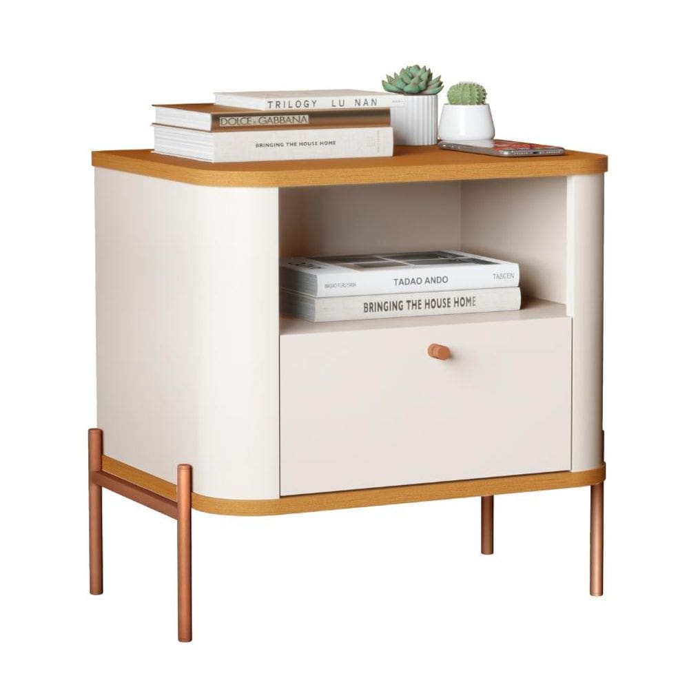 Mesa de Cabeceira Tucupí Slim Off Nature Bronze JB Bechara