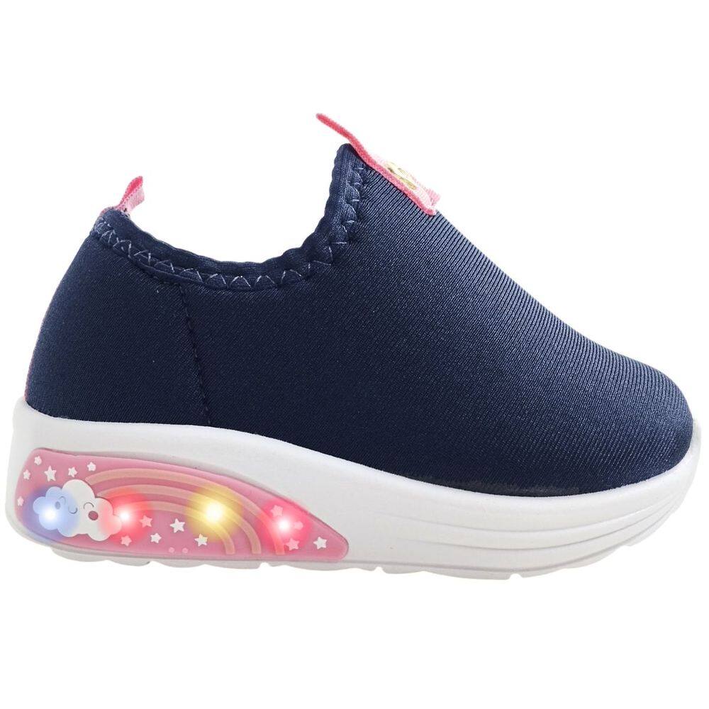 Tênis Infantil Menina Luz Led Casual Dia a Dia Passeio Escola Calce Fácil Molekinha 2731.200