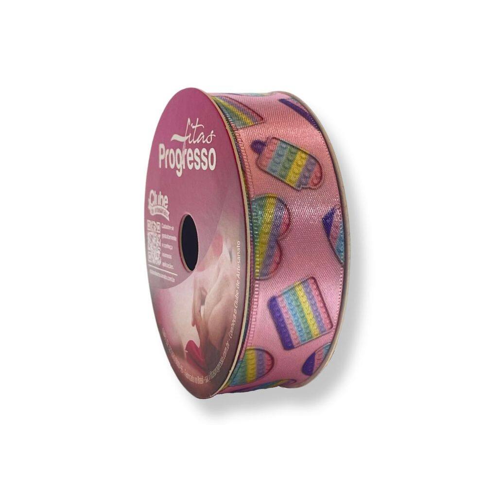 Fita De Cetim Estampada 22mm COR 101 POP IT 10 Metros