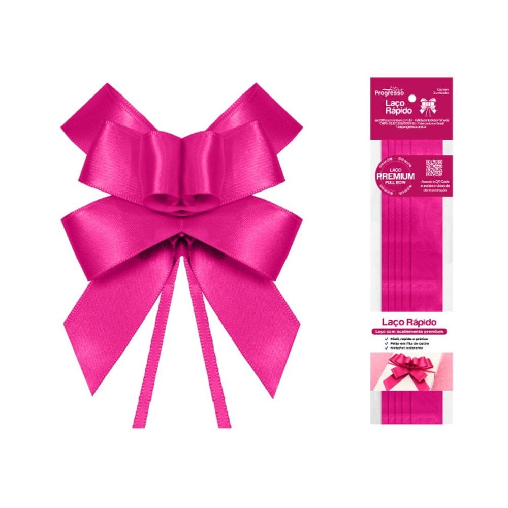 Laço Rápido de Cetim Progresso LR005 22mm 5 Unidades