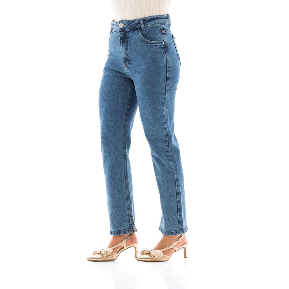 Calça Jeans Feminina Arauto Reta Comfy