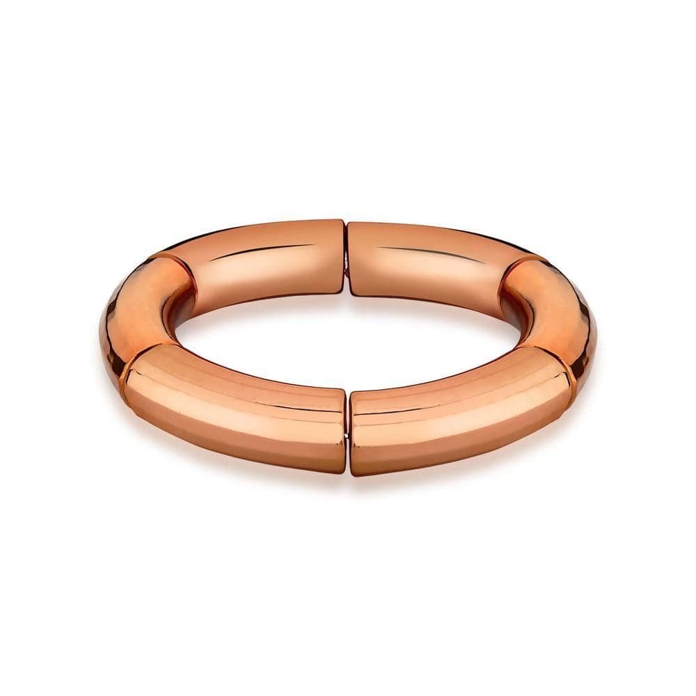 Pulseira Bijuteria Com Acrílico Na Cor Cobre