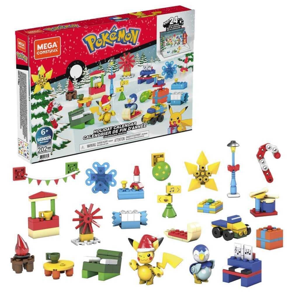 Conjunto de brinquedos de construção Pokémon MEGA com 202 peças para crianças