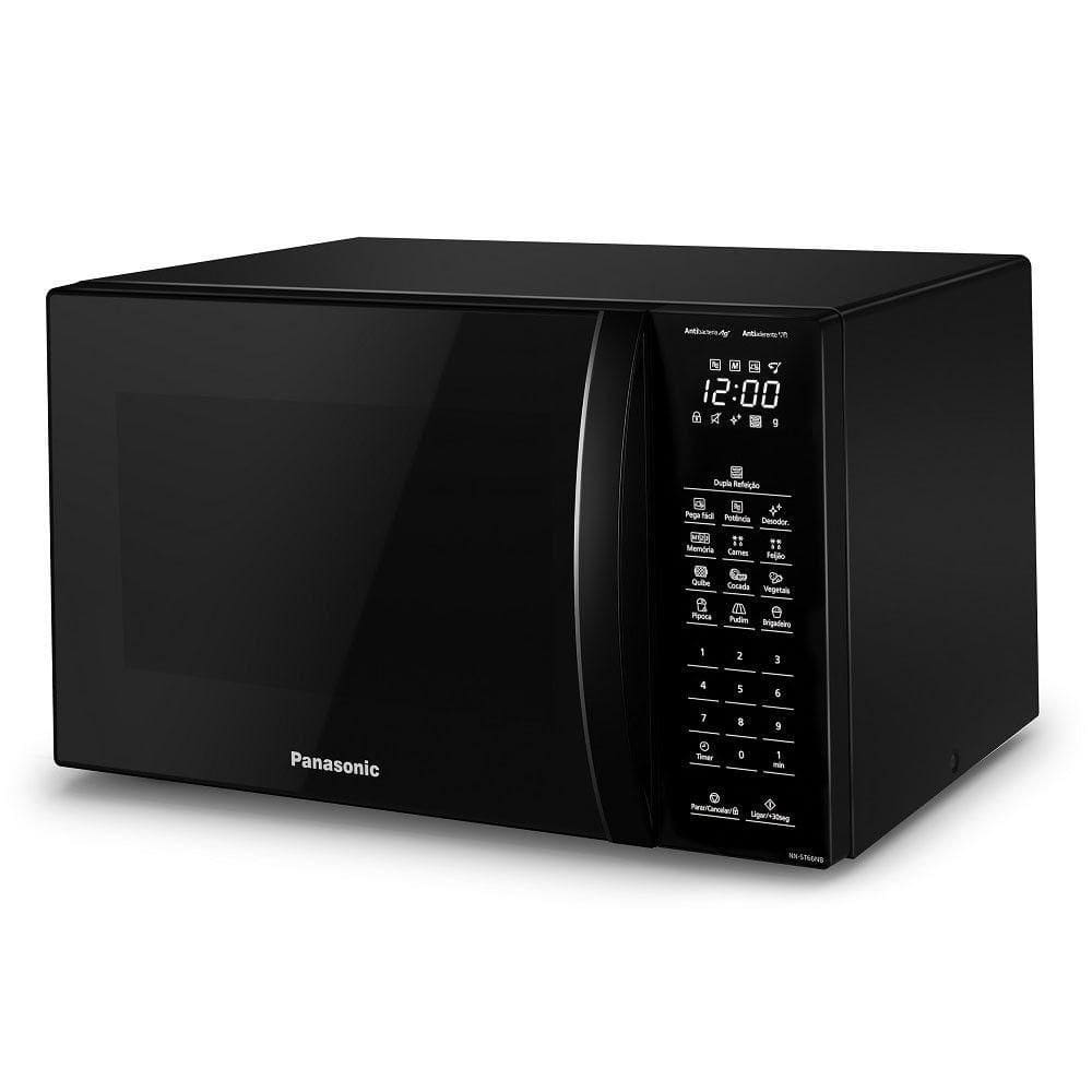 Micro Ondas Panasonic 34 L Dupla Refeição 900W Nnst66nbrun Preto 110V