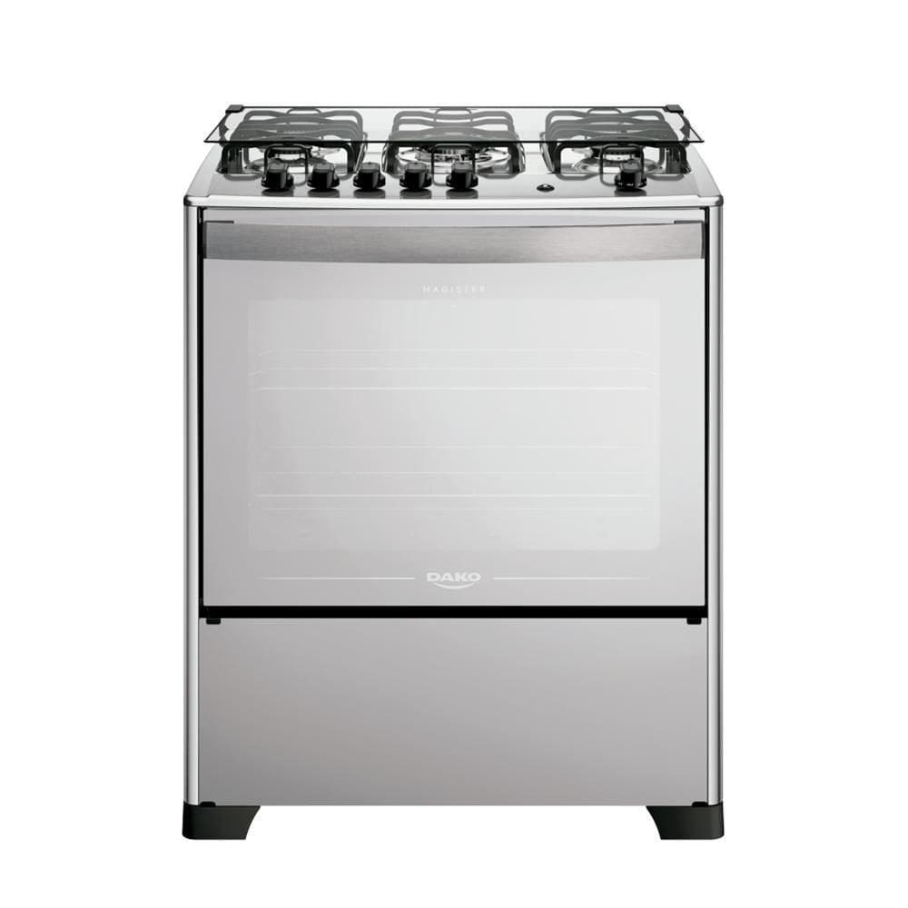 Fogão 5 Bocas Espelhado Dako Magister Inox Style Bivolt