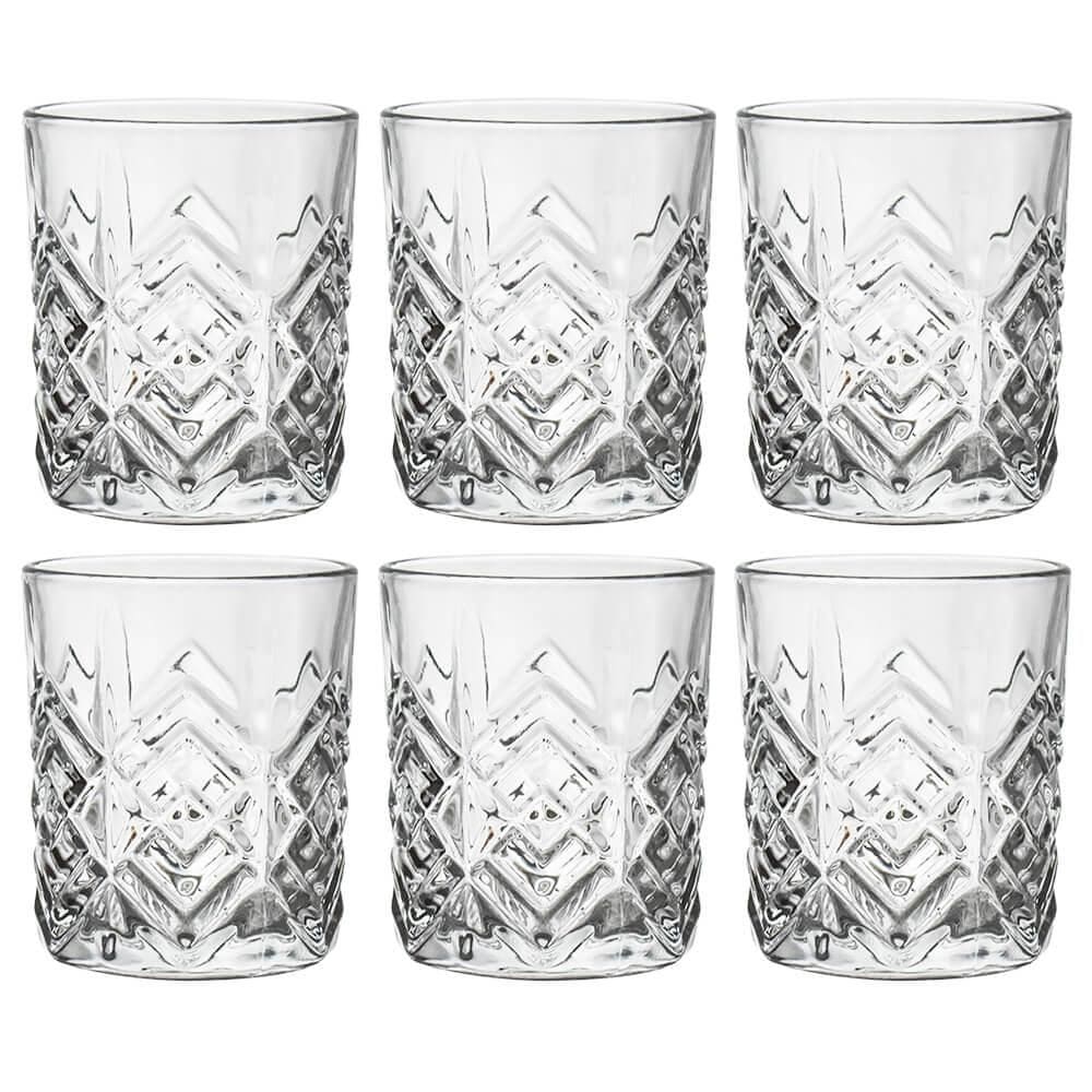 Jogo de Copos de Vidro De Whisky Zenith Transparente 310ml 6 peças - Casambiente
