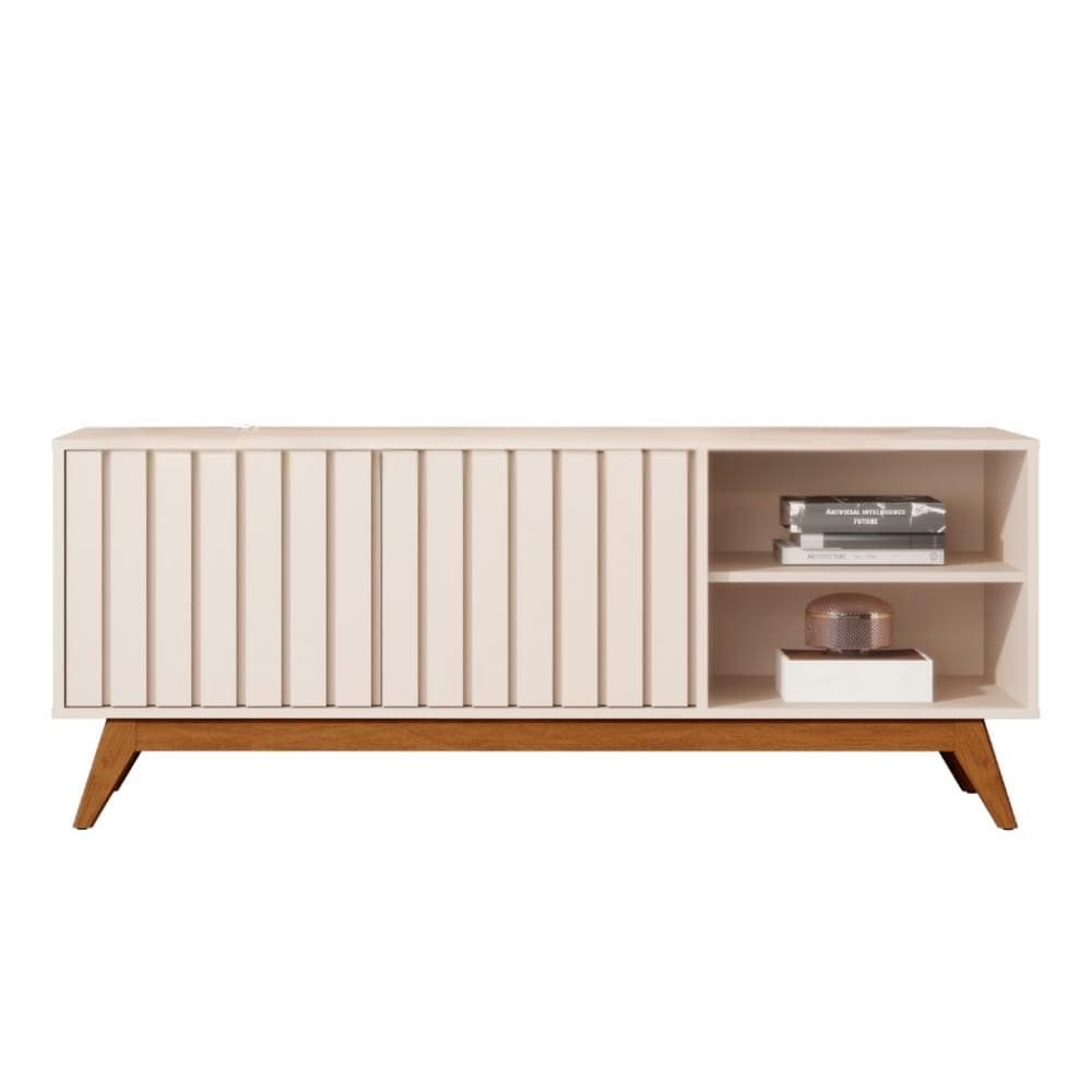 Rack Bancada Açai 1.4 Pé Madeira Maciça Off White JB Bechara