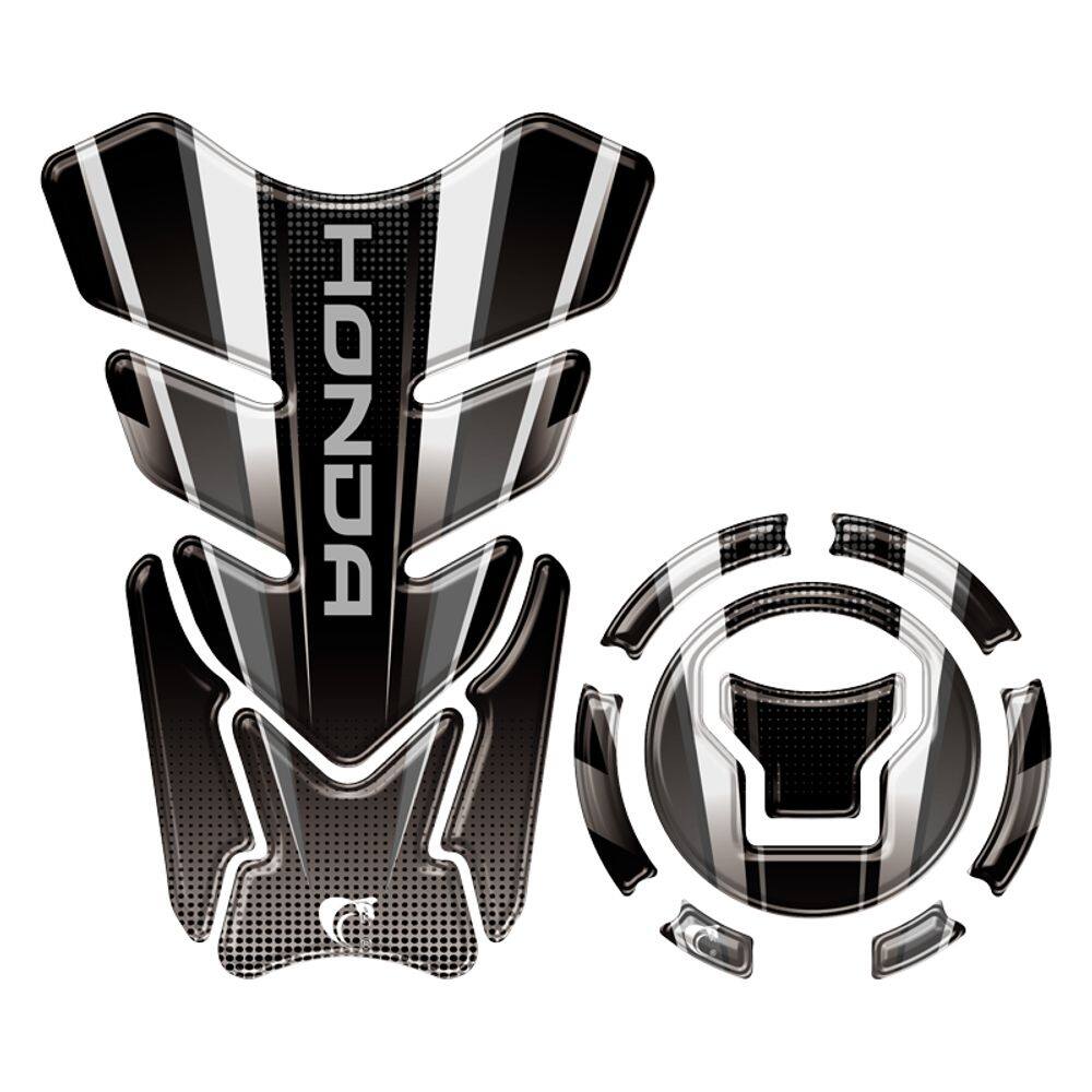 Kit Adesivo resinado Protetor Tanque e bocal Moto Honda Acima 2018 Preto