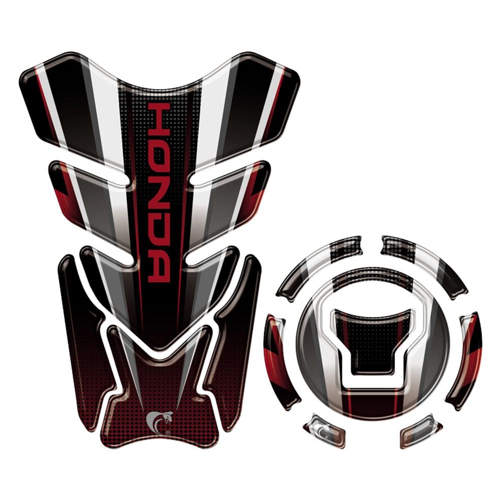 Kit Adesivo Resinado Protetor Tanque e Bocal Moto Honda Acima 2018 vermelho