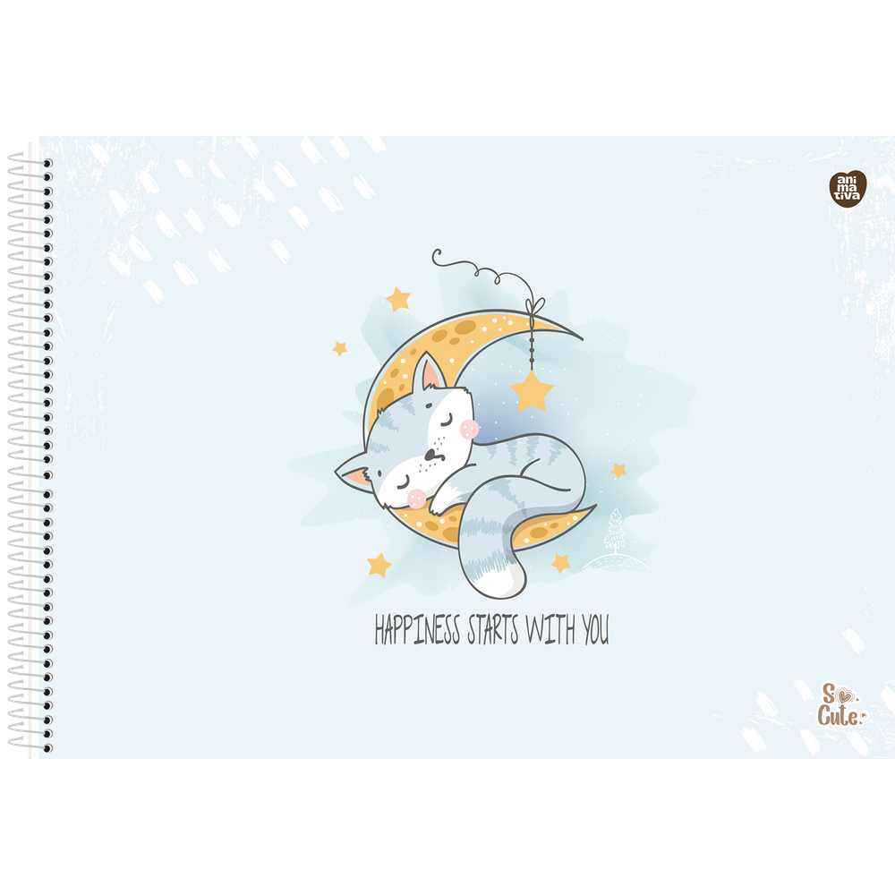 Caderno Desenho 60 Folhas So Cute Animativa 3616
