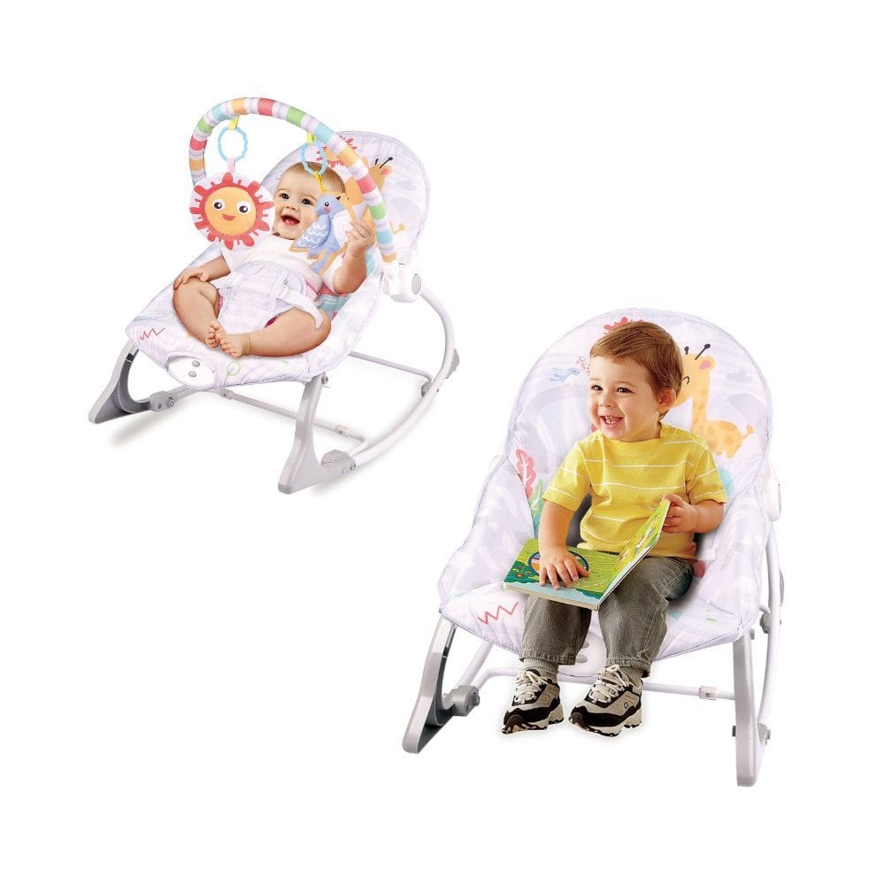 Cadeira de Bebê de Descanso e Balanço Vibratória Musical Happy Sol Confortável e Seguro para Recém-Nascidos e Crianças