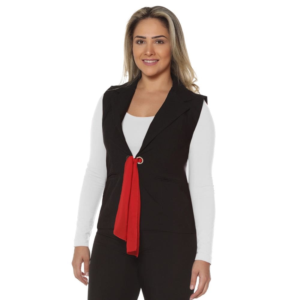 Colete social feminino Milano Elastano com lenço