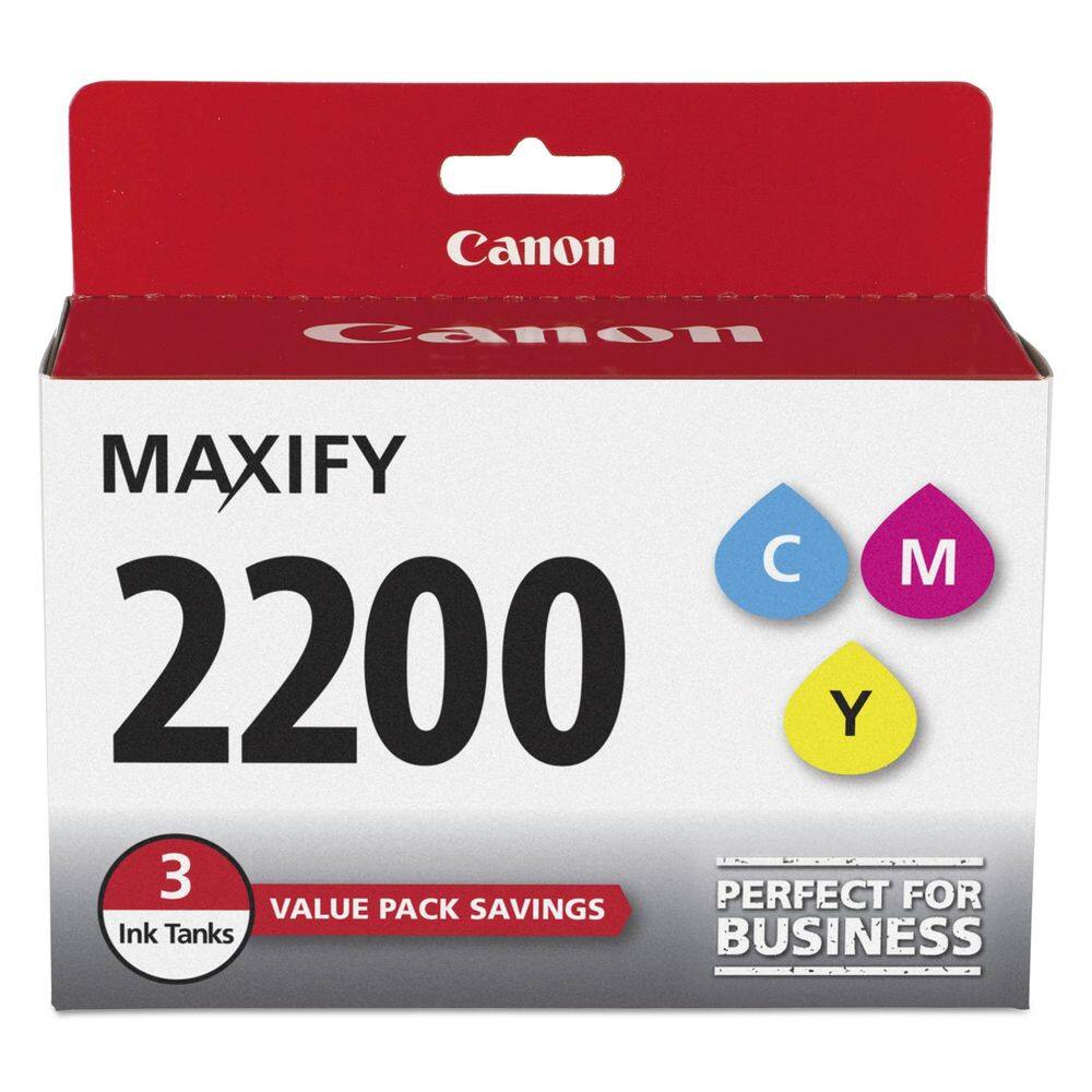 Cartucho de tinta Canon PGI-2200, pacote multicolorido de 3 cores