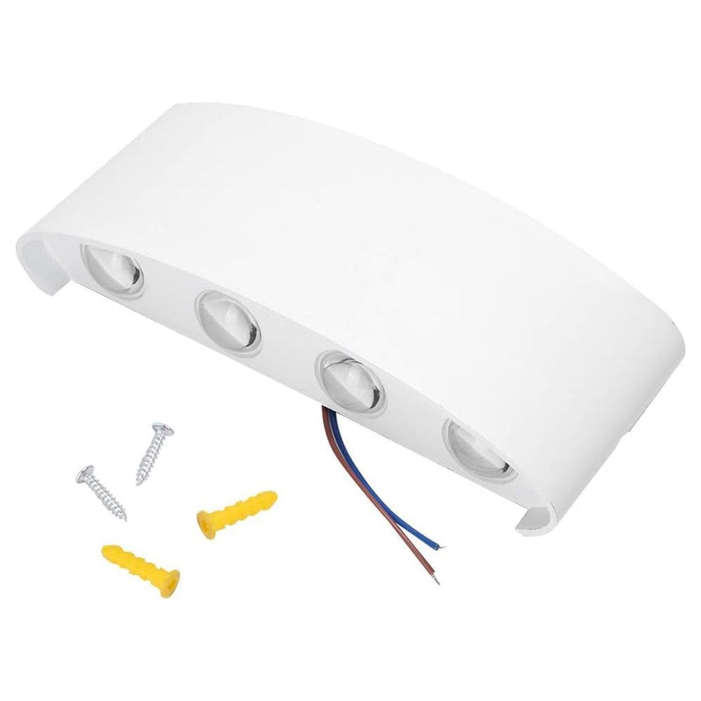 Arandela Luminaria Parede 8W 8 Fachos Led Bivolt Iluminaçao Casa Garagem Area Interna Externa