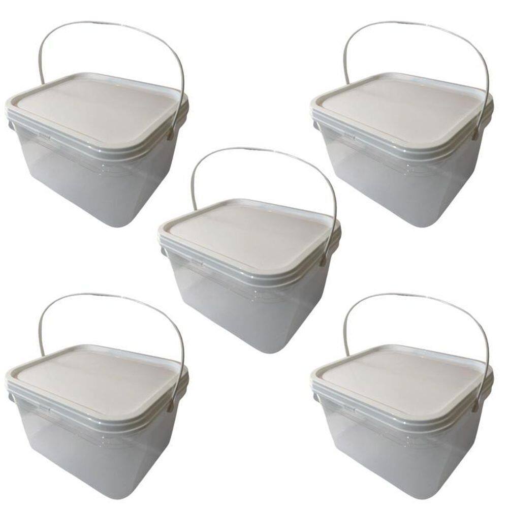 Balde Para Pesca 2.4 Litros-Kit 5 Pçs