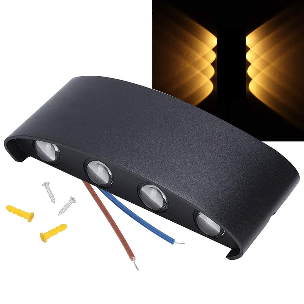 Arandela Luminaria Parede Spot 8W 8 Fachos Luz Led Iluminaçao Casa Garagem Varanda Quintal