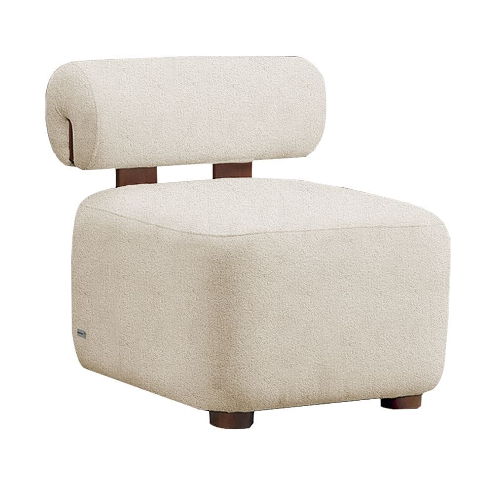 Poltrona Livi para Consultório Bouclê Bege - Vallisa Decor