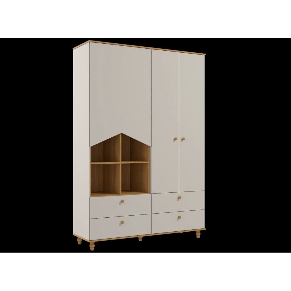 Guarda Roupa Infantil Permobili Casinha 04 portas MDF