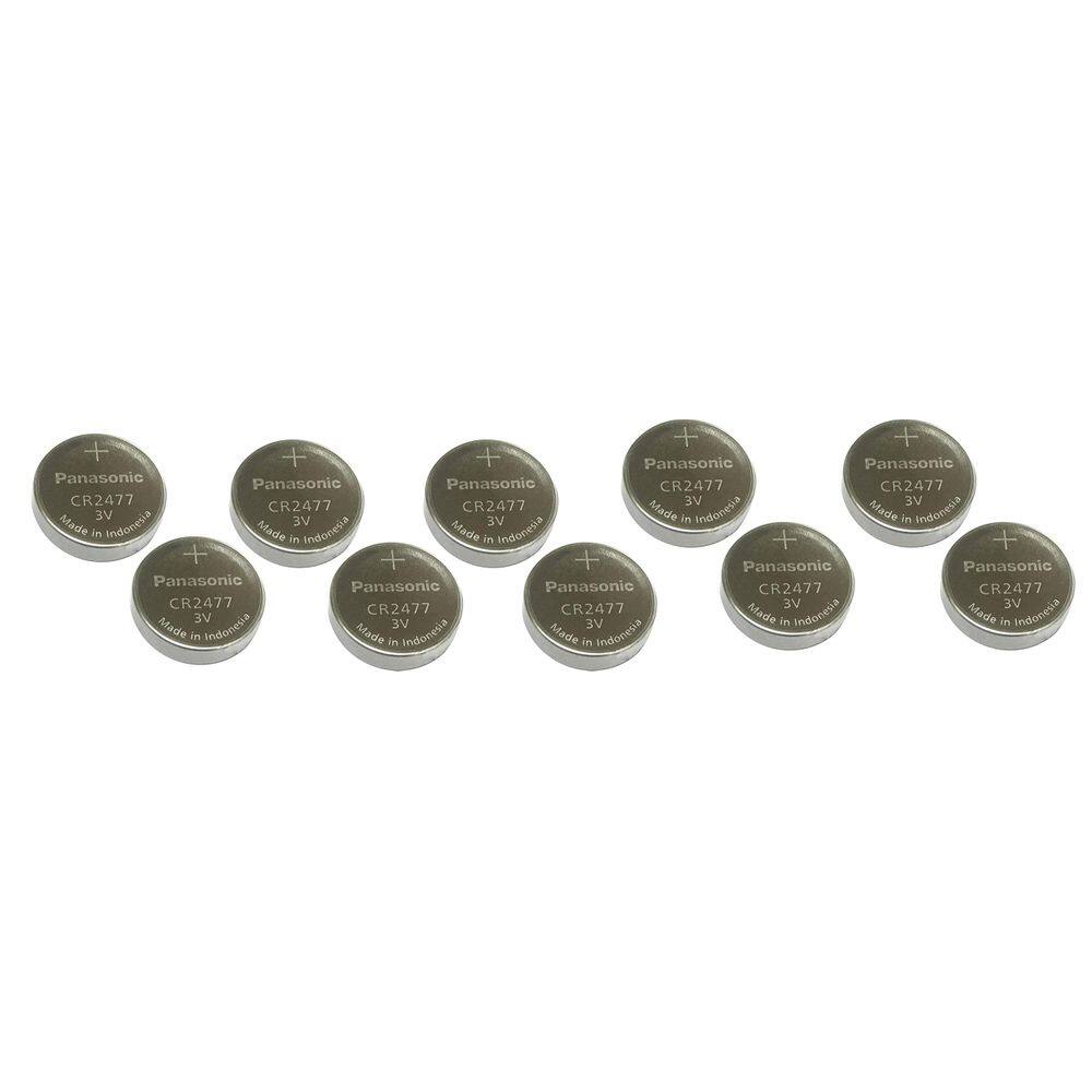 Baterias Coin Cell Panasonic CR2477 de lítio 3V (pacote com 10)