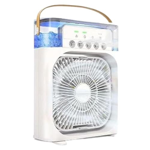 imagem-Ventilador Portátil De Mesa Mini Ar Condicionado Umidificado - Bivolt