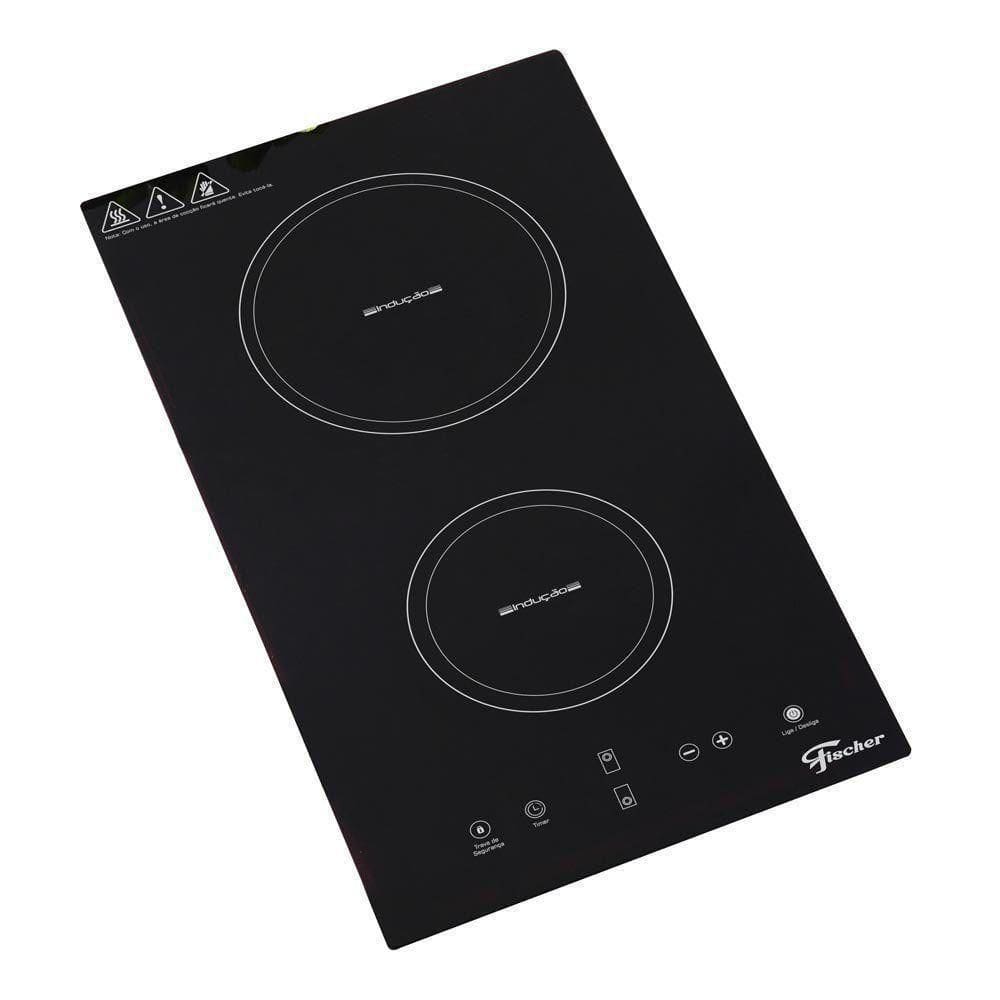 Cooktop De Indução Fischer 2 Bocas Com Touch Screen Vitrocerâmica 25941-56249 Preto 220V
