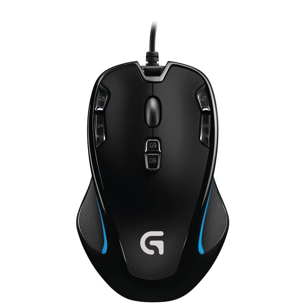 Mouse para jogos Logitech G300s com fio de 2.500 DPI RGB preto