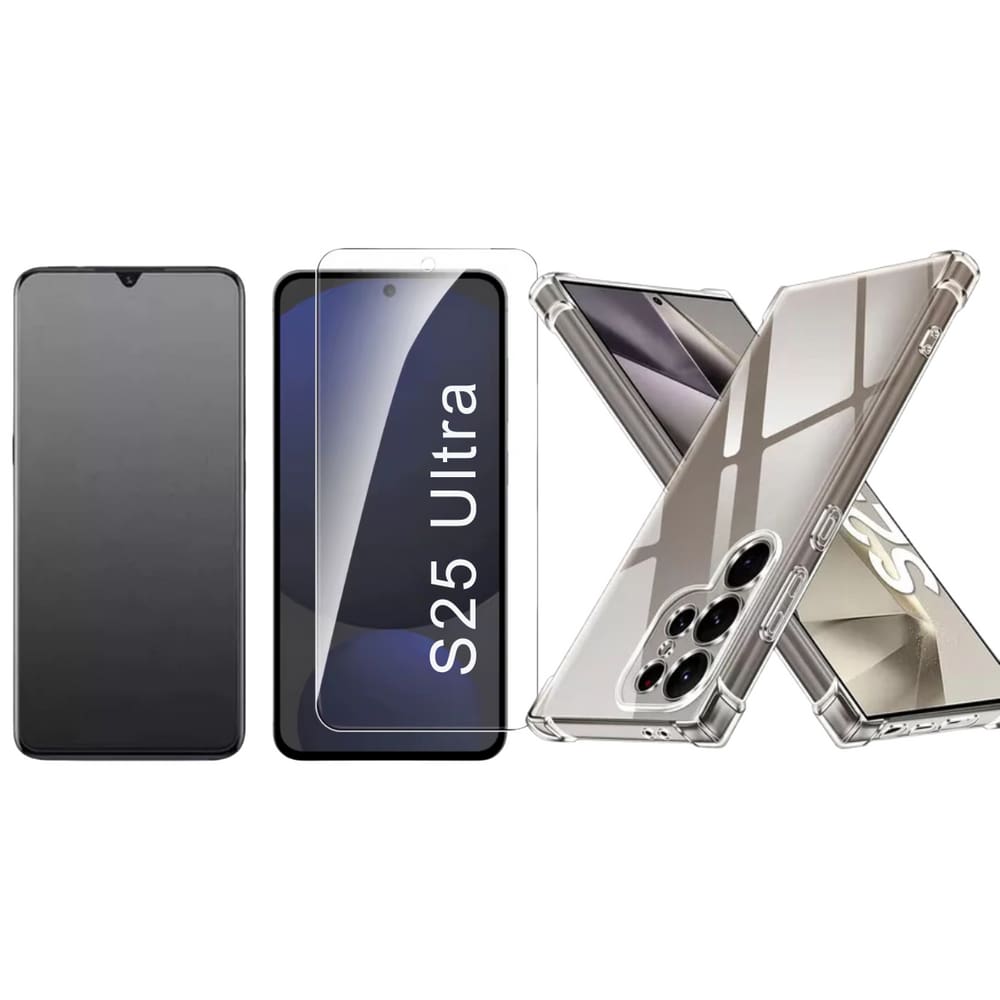 Capinha Transparente + Pelicula Fosca Galaxy S25 Ultra - Armyshield