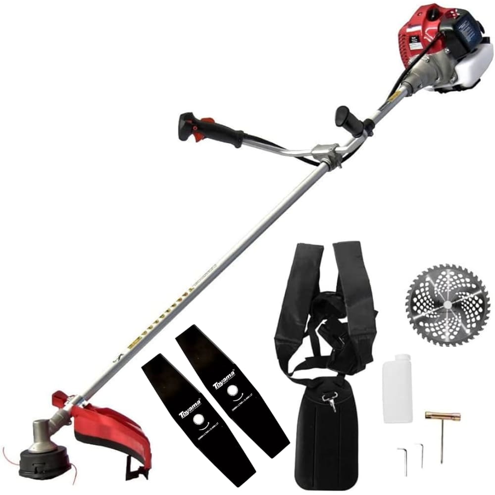 Roçadeira A Gasolina Toyama Tbc52x-Gii Two Box Com Kit Carretel Nylon E 3 Lâminas