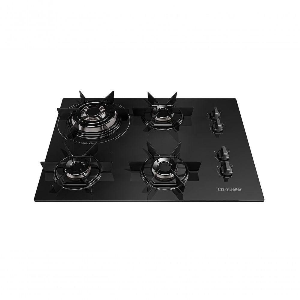 Cooktop Mueller 4 Bocas Com Queimador Tripla Chama MCG4BC Bivolt