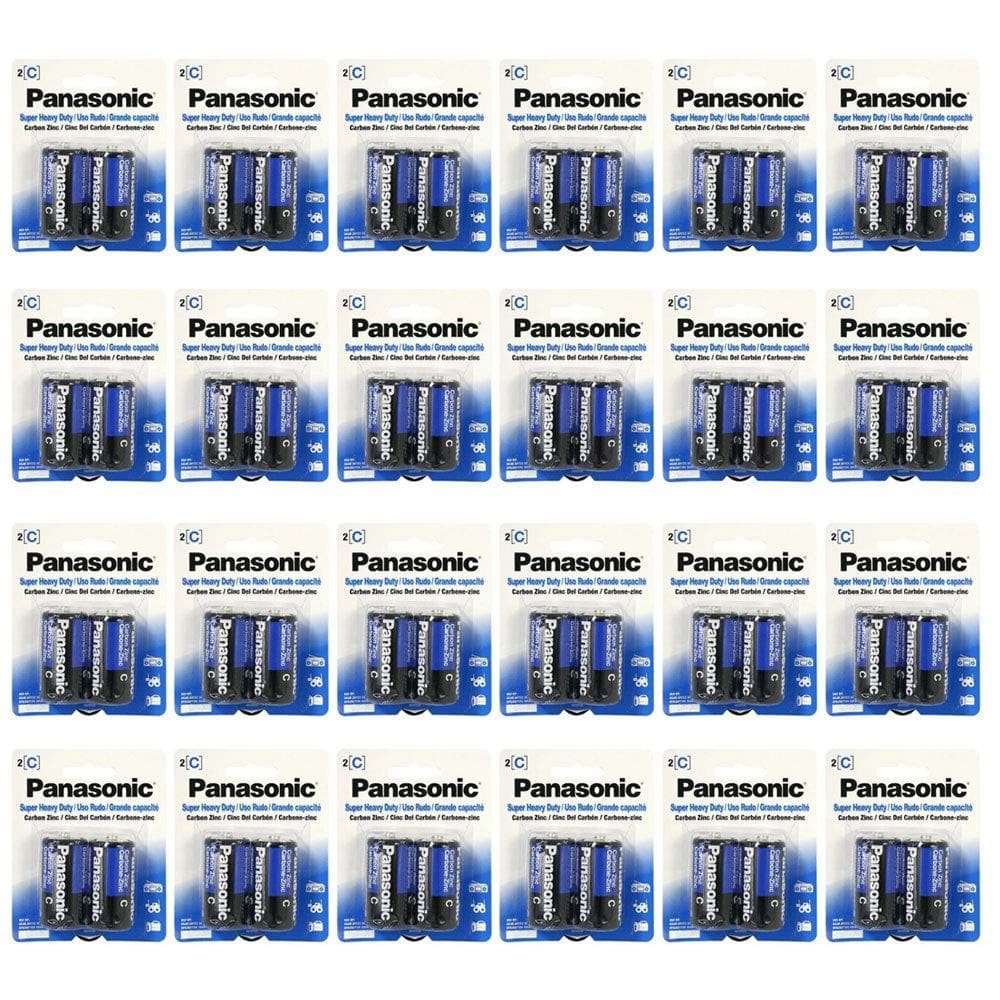 Baterias C Panasonic Super Heavy Duty, pacote com 24