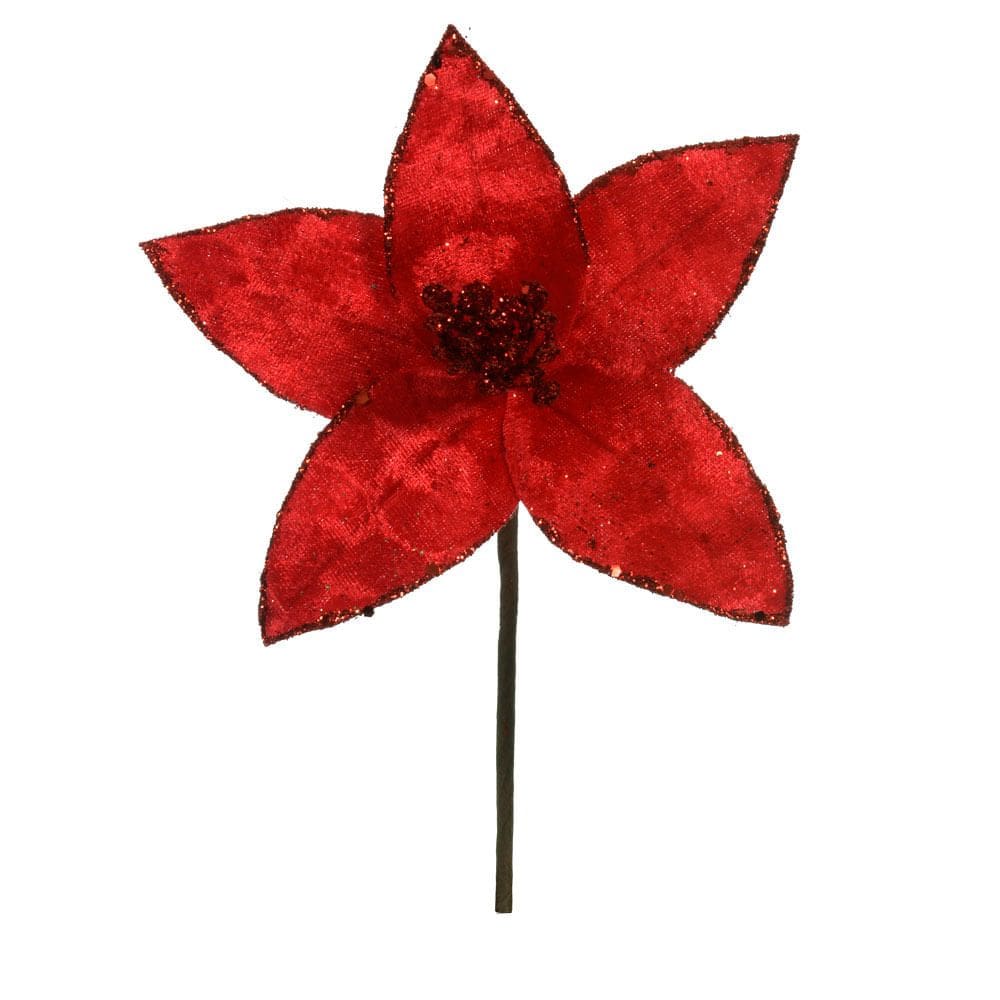 Bico Papagaio Aveludado com Glitter Vermelho 23cm D&A