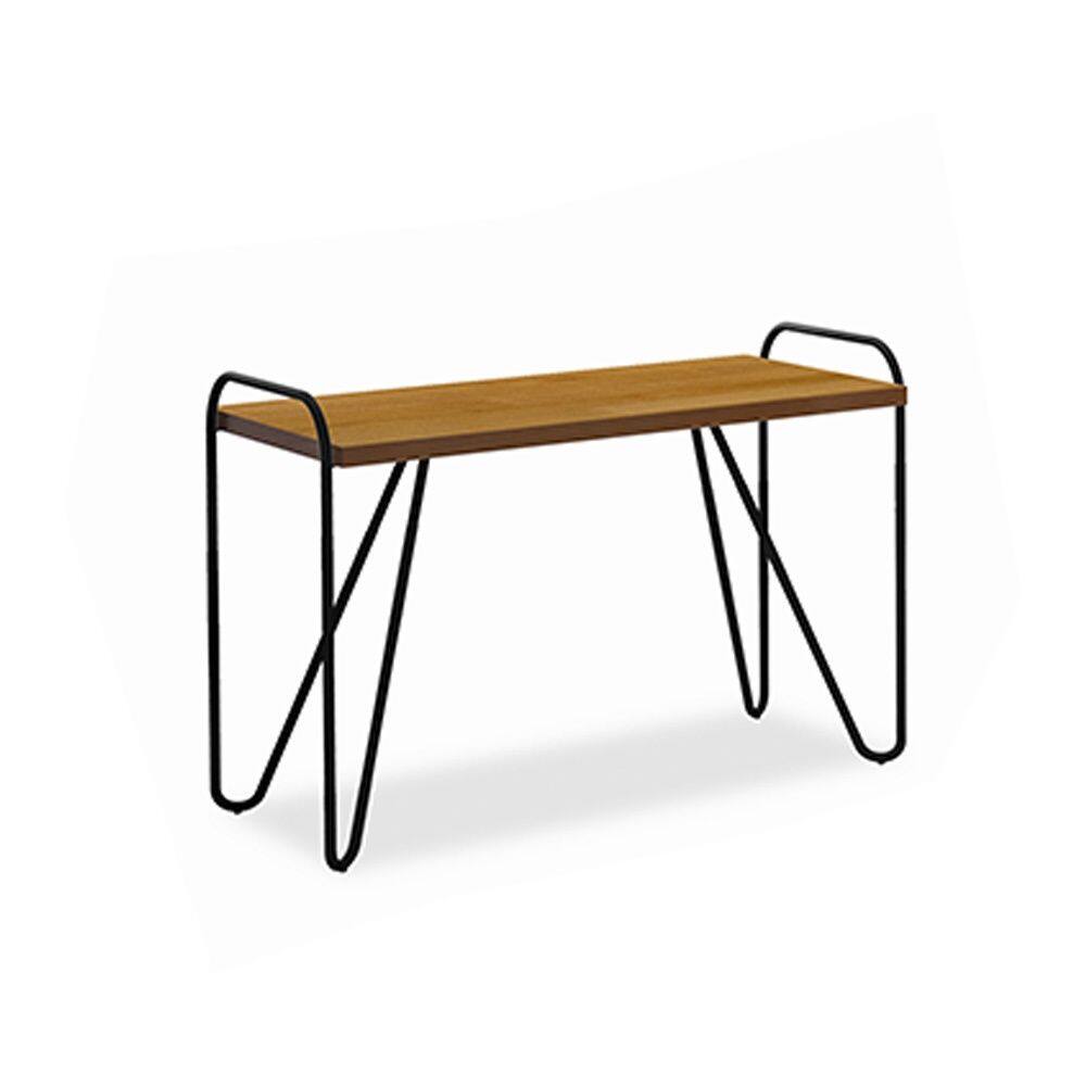 Mesa Lateral com Pés em Metal Tubular Gênova Naturale Luapa