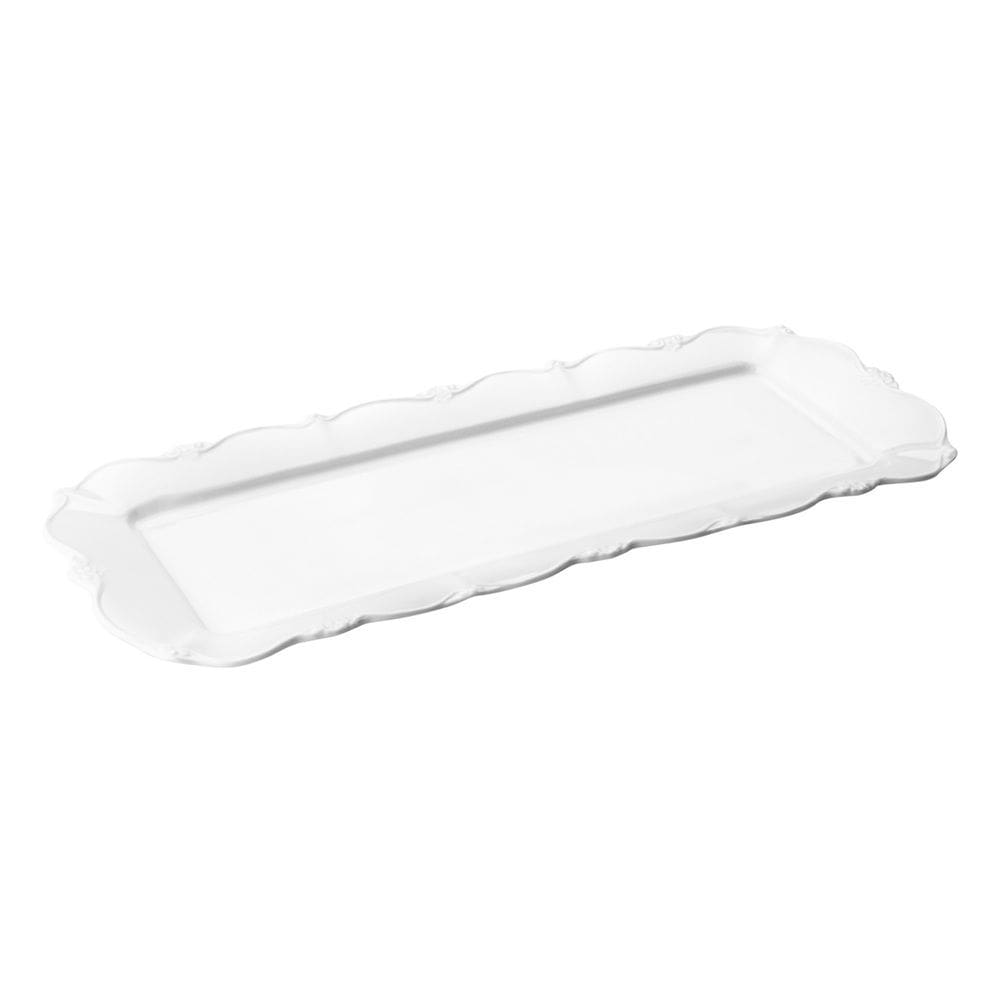 Travessa Retangular em Porcelana Fancy Branco 32x14cm Wolff