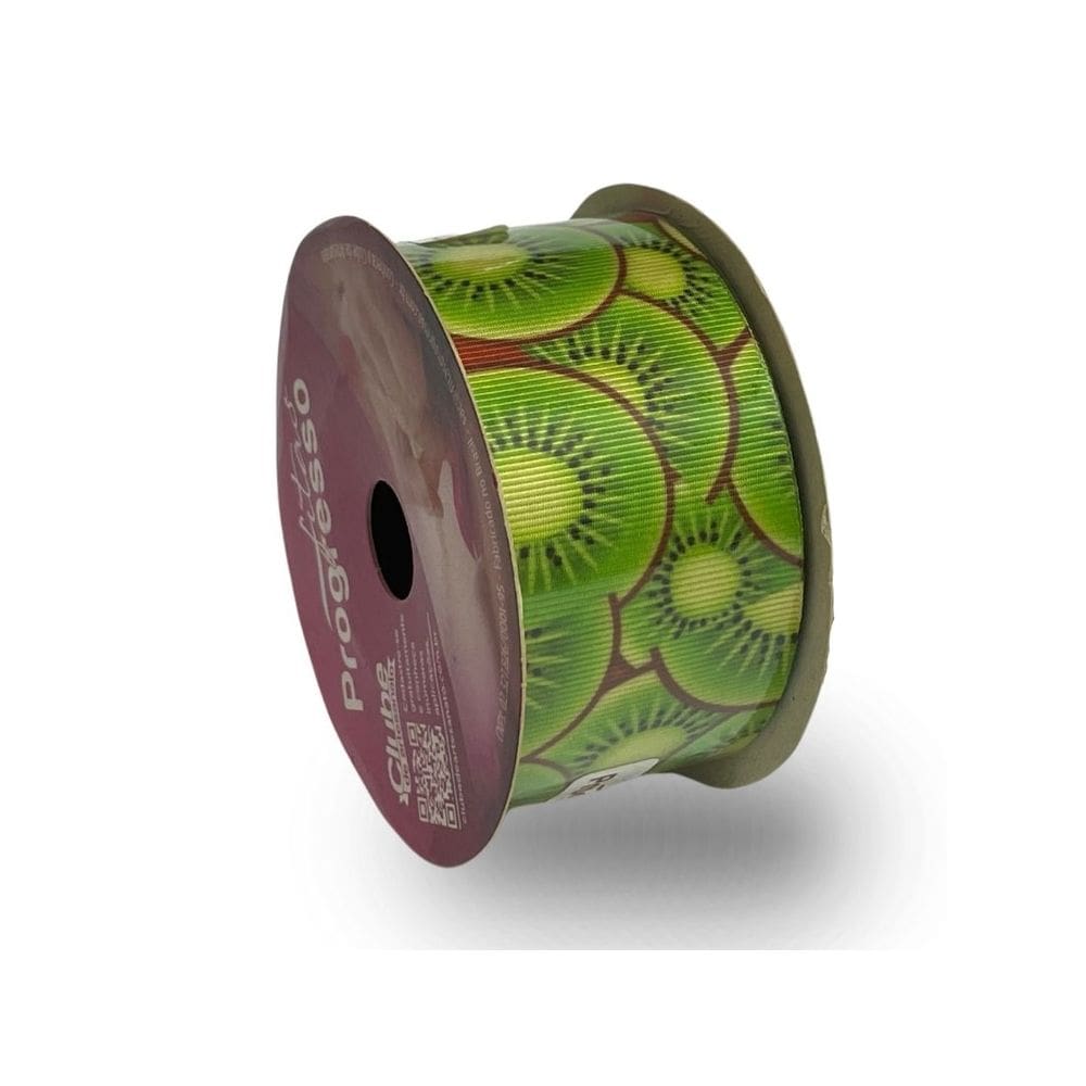Fita De Gorgurão Estampada 38mm Progresso Nº9 | Kiwi