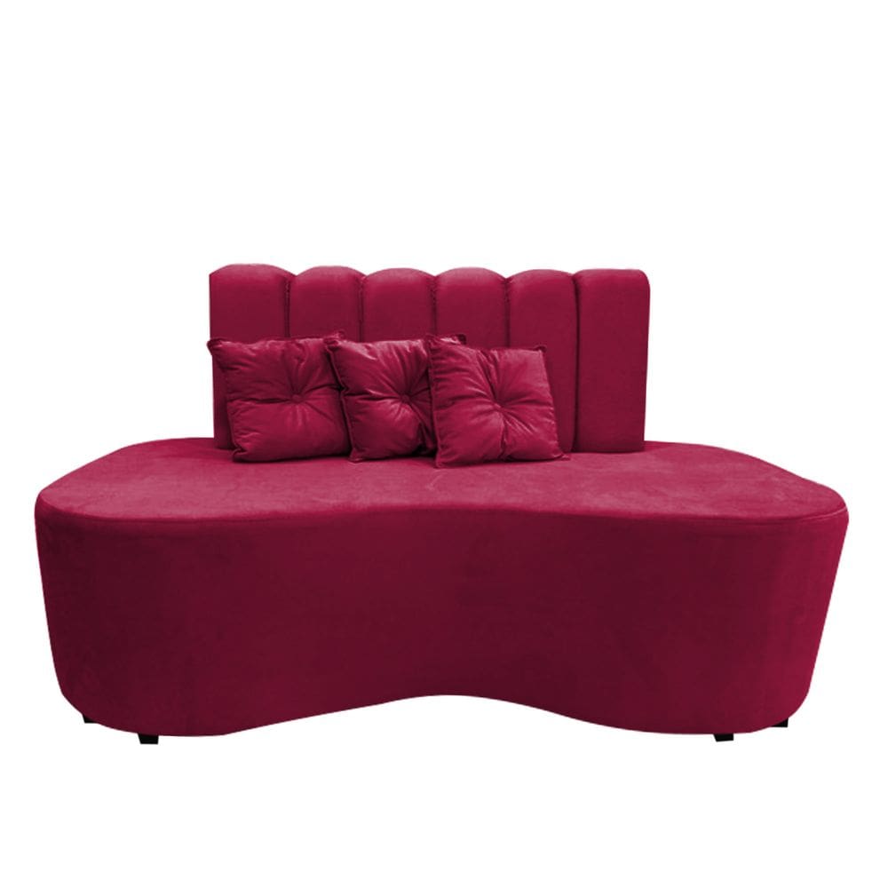 Sofa Curvo Feijão Organico Lisboa 147 Vermelho