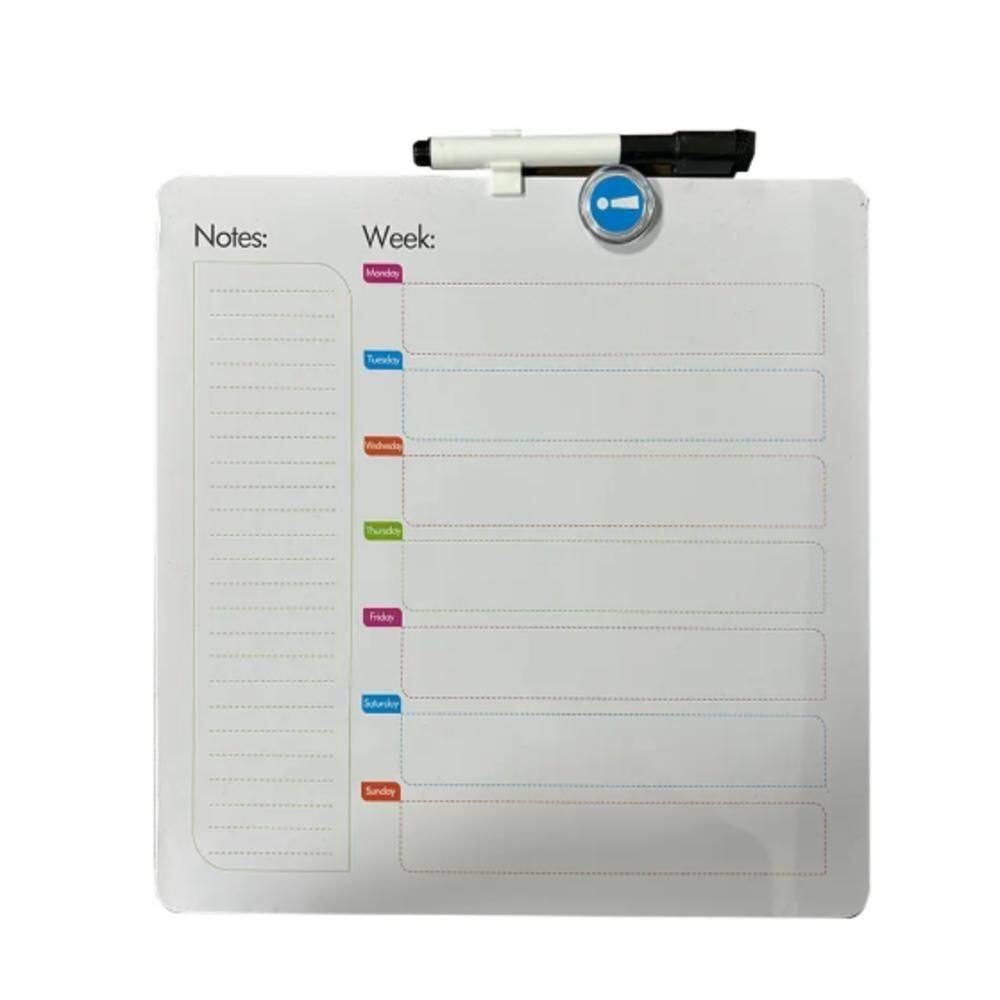 Lousa De Planejamento Semanal Quadro Magnetico Planner Multiuso Tarefas Recados Anotacoes Aviso Completa Caneta Ima