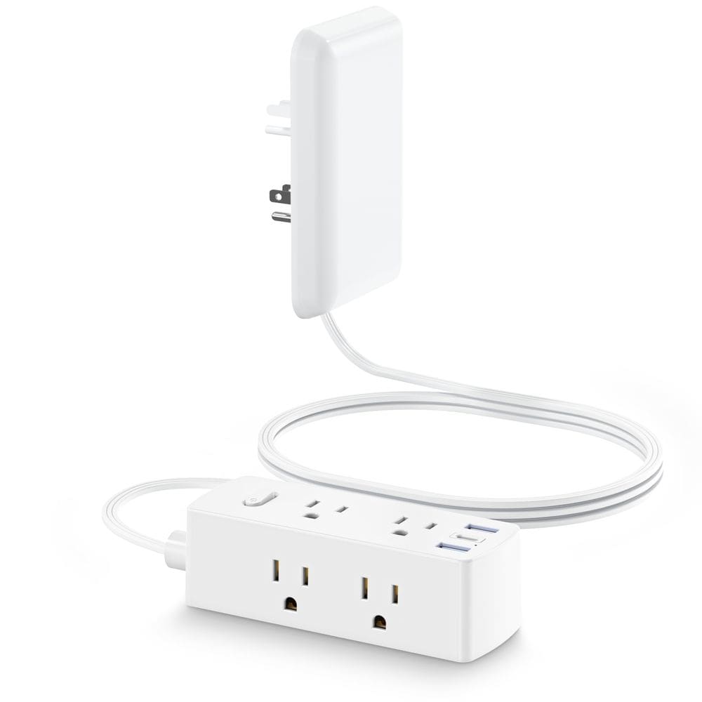 Cabo de extensão plano Power Strip Olcorife 6 tomadas 3 USB