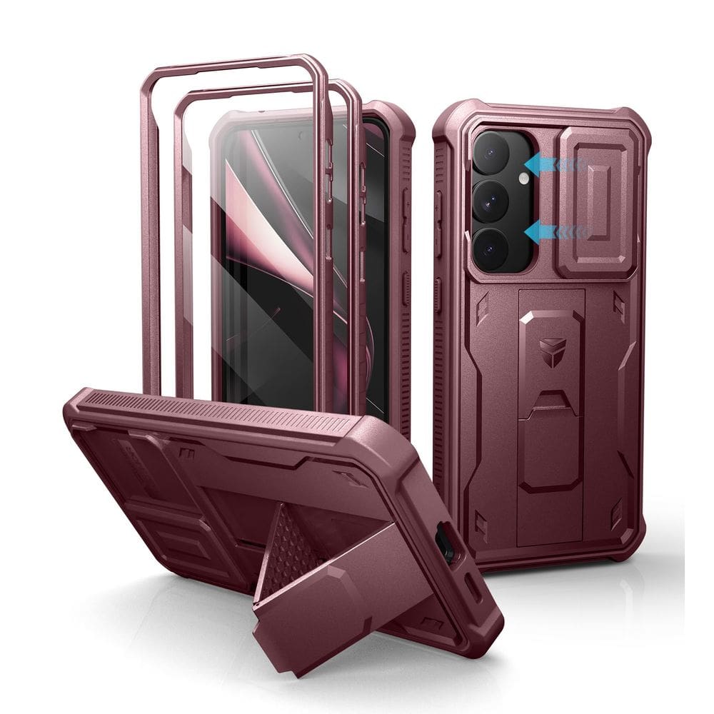Capa Dexnor para Samsung Galaxy S25 Plus com capa de câmera vermelha