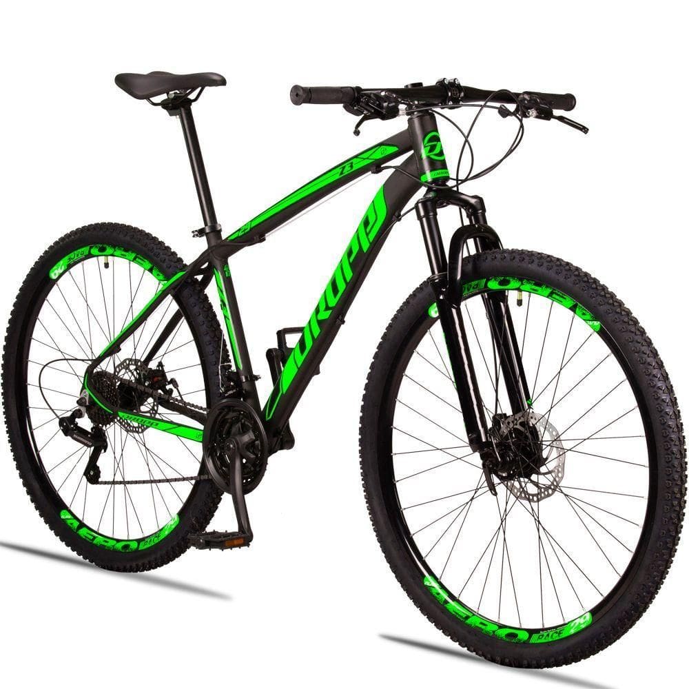 Bicicleta Aro 29 Dropp Z3 H Alumínio Câmbio Shimano 24v Freio A Disco Hidráulico 15 Preto+verde