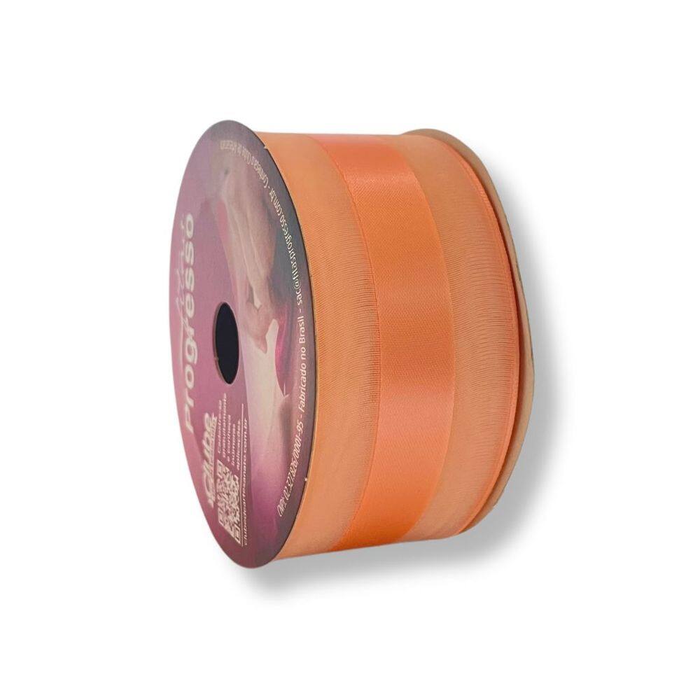 Fita De Voal Com Cetim VCE009 38mm Progresso Nº9 10 Metros